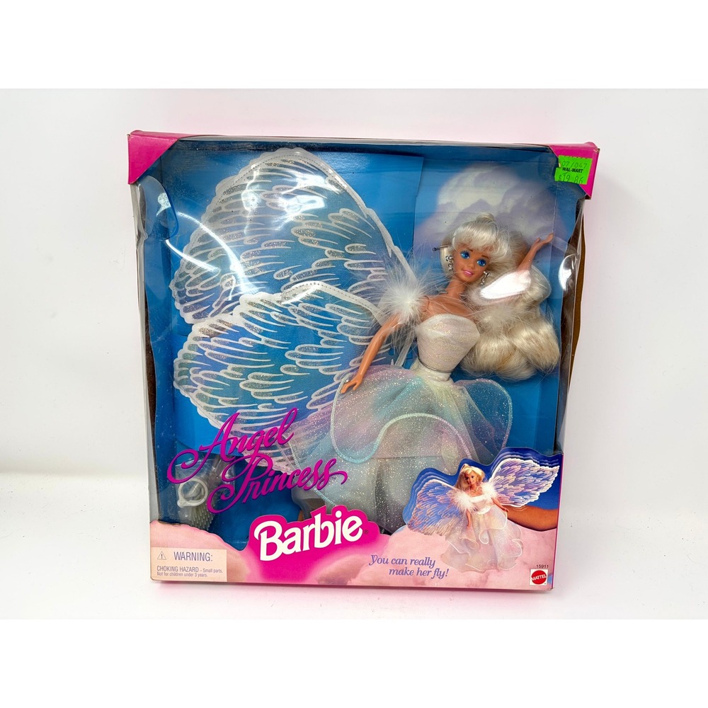 Vintage 1996 Angel Princess Barbie Doll Mattel 15911 New in Box Shimmering Wings